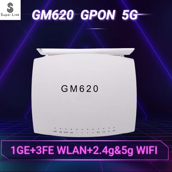 4/5 шт./лот GM620 ONU 5G Подержанный 1GE + 3FE WLAN + 2.4g и 5g WIFI AC GPON gm620 ONU ONT бесплатная доставка Оптический маршрутизатор FTTH