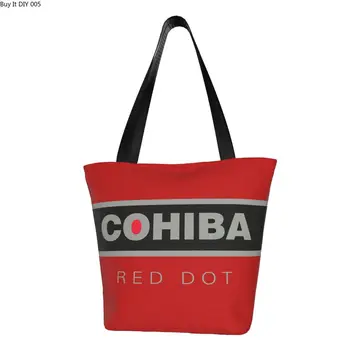 Сумки для покупок Kawaii Cohiba, холщовая сумка для покупок в продуктовых магазинах, наплечная сумка для покупок