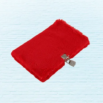 Креативный и прекрасный блокнот Модный плюшевый блокнот формата А5 для ежедневника-органайзера (красный)