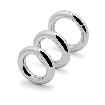 Кольцо для члена из нержавеющей стали, магнитный замок, кольцо для задержки пениса, устройство целомудрия, растяжитель для мяча, металлические секс-игрушки для мужчин, прямая поставка