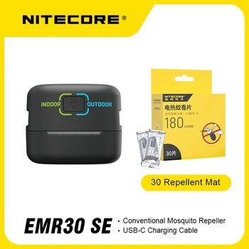 Обычный отпугиватель комаров NITECORE EMR30 SE, кабель для зарядки USB-C для кемпинга