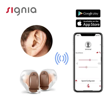 Невидимый слуховой аппарат SIEMENS Signia, 8-канальный программируемый цифровой слуховой аппарат, мобильный телефон, Дистанционная регулировка усилителя звука