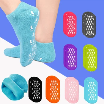 1 Пара Увлажняющих Носков Многоразовые СПА-Гелевые Носки Отбеливающие Отшелушивающие Силиконовые Носки Восстанавливающие Сухую Потрескавшуюся Кожу Ног Уход За Ногами