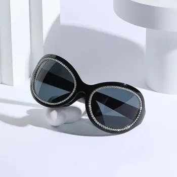 Роскошные Брендовые дизайнерские солнцезащитные очки, Высококачественные солнцезащитные очки со стразами, очки с крупными бриллиантами, модные оттенки для женщин Uv400