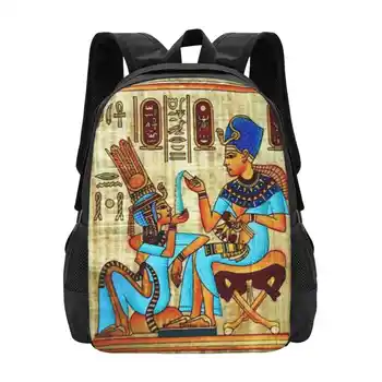 Король Тут Надушивает Свою жену Рисунком Дизайн ноутбука Дорожные Школьные сумки Король Тут Древнеегипетские фараоны