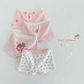 Хлопковые шорты для мальчиков для маленьких девочек, трусики для малышей, нижнее белье для маленьких принцесс (упаковка из 4 штук)