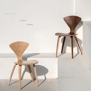 Обеденный стул для гостиной из массива дерева в скандинавском стиле, мебель для дома, Стул для ресторана со спинкой, Ретро Дизайнерские кофейные стулья для отдыха, B