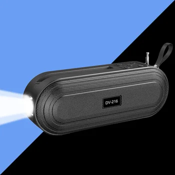 Открытый портативный маленький аудиоплеер Bluetooth с солнечной зарядкой, карточный радиоприемник, многофункциональный фонарик
