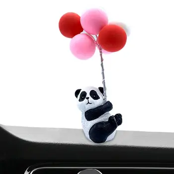 Мультяшный автомобильный орнамент Животные Украшения с разноцветными воздушными шарами Забавные животные Декор интерьера автомобиля для женщин Мужчин Подарок на День рождения