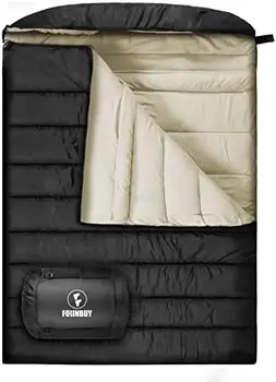Двухместный спальный мешок Degree для взрослых, спальный мешок Queen Size для 2 человек в холодную погоду, Водонепроницаемый Зимний двухместный спальный мешок, Sui