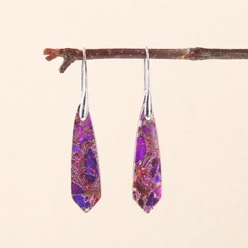 Винтажные серьги с фиолетовыми камнями Regalite