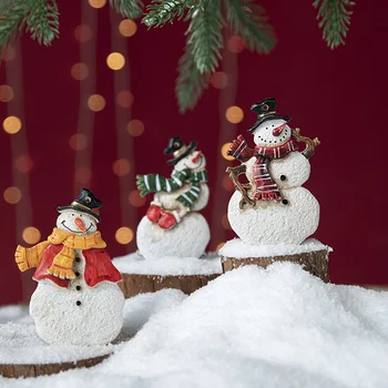 Рождественская елка, Подвесные украшения в виде Снеговика, Рождественская поделка из смолы, Подвеска Navidad, Украшение для новогодней вечеринки, украшение для домашней стены, украшение для окон