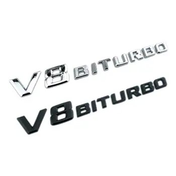 3D наклейка на автомобиль из АБС-пластика с логотипом BITURBO, эмблема, значок на задней стороне, наклейка для стайлинга автомобилей Benz BITURBO