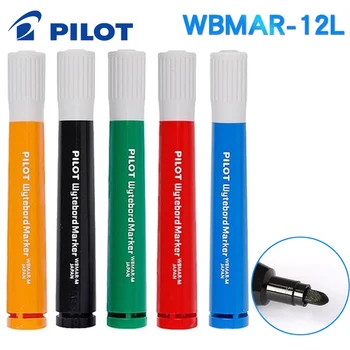 Маркер для доски Pilot WBMAR-12 Medium Bullet, стираемая доска для рисования в школе/офисе, ручка, художественные принадлежности, канцелярские принадлежности для учителей