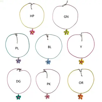 Цветочное ожерелье с дофамином, Красочное Цветочное ожерелье с подвеской, ожерелье с веревочной цепочкой, NM
