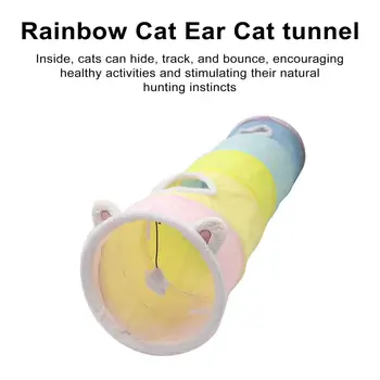 Дышащий туннель для кошек, интерактивная складная игрушка-туннель для кошек, устойчивая к царапинам, портативная, избавляющая от скуки кошек