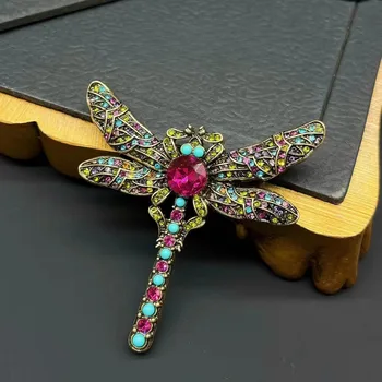 винтажные ювелирные изделия брошь в виде бриллиантовой стрекозы dragonfly water sweet runway brooch