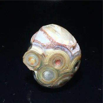 Натуральные монгольские драгоценные камни, красивый агатовый глаз, камень в форме монеты, агат Алашань Гоби, ювелирные изделия из необработанного камня с утечкой