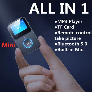 Аудиоприемник Bluetooth 5.0 TF Карта MP3 плеер ЖКдисплей 3,5 мм AUX Стерео Беспроводной адаптер с микрофоном для автомобильного динамика наушников