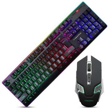 Набор беспроводных клавиатур и мышей KM99 с подсветкой RGB, механические ощущения, игровые и офисные комбинации, USB-аккумуляторы для настольных компьютеров и ноутбуков