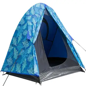 Палатка для кемпинга на 3 человека из водонепроницаемого алюминиевого стержня с рисунком дуба на открытом воздухе.