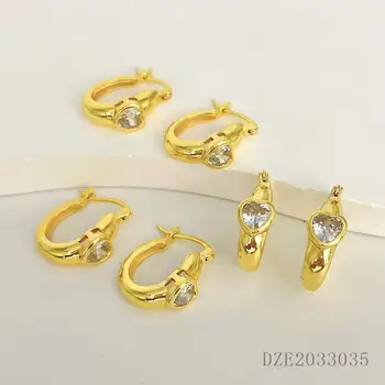 Модные серьги-кольца 2023 года для женщин нового винтажного золотого цвета