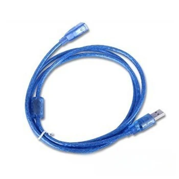 1,5-метровый прозрачный синий удлинитель USB 2.0 от мужчины к женщине, полностью медный сетчатый кабель для передачи данных