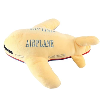 ГОРЯЧАЯ новинка, 40-сантиметровая Плюшевая игрушка-симулятор Самолета, Детская подушка для сна, Мягкая кукла-самолетик, Желтая подушка