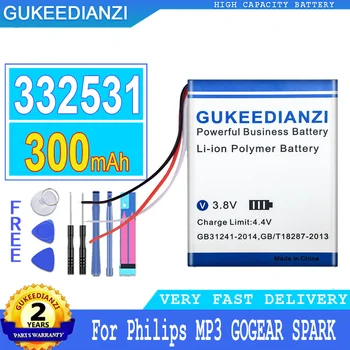 300 мАч Аккумулятор GUKEEDIANZI 332531 для Philips MP3 GOGEAR SPARK 2 ГБ 4 ГБ цифровой батареи