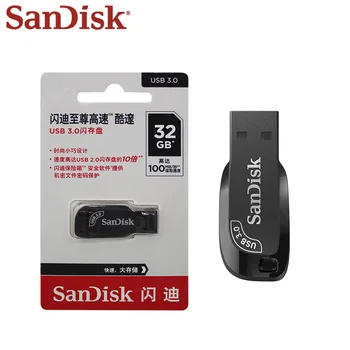 Оригинальный SanDisk USB 3.0 Черный Флэш-накопитель CZ410 256 ГБ 128 ГБ 64 ГБ 32 ГБ USB-Флешка Memory Stick SanDisk Ultra Shift Flash Disk