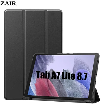 Чехол для Samsung Galaxy Tab A7 Lite 8,7 SM-T220 SM-T225 Чехол для планшета Трехстворчатый Жесткий ПК Задняя крышка Tab A7 Lite 2021 Чехол Funda