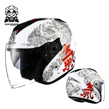 Универсальный мотоциклетный защитный шлем Marushin L11, индивидуальный шлем с открытым лицом, полушлем для электромотоцикла, скутера
