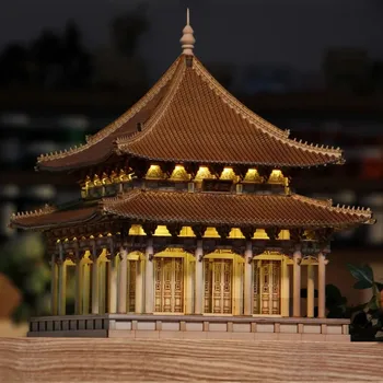 Деревянные строительные блоки Дворец Тайхэ во дворце-музее Чжунхэ, зал древней китайской архитектуры, арочное сооружение