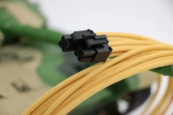 Силиконовый кабель модуля питания процессора Gnorium 4 + 4P с нейлоновой оплеткой CB8sUMSB