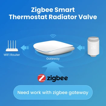 Tuya Zigbee Умный привод радиатора Умный домашний термостат Радиаторный клапан Управление приложением Работа с Alexa Google Home 2023