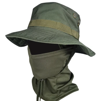 Камуфляжная шляпа boonie уличная рыбацкая шляпа с большими полями, дышащий солнцезащитный козырек, армейский веер, шляпа с круглыми полями, тактическая шляпа для альпинизма
