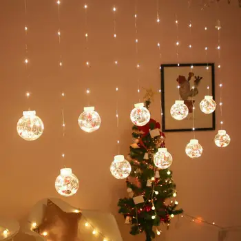 Светодиодные гирлянды, Рождественская гирлянда, занавеска, рождественские украшения для дома, сказочные огни, новогодние украшения Navidad