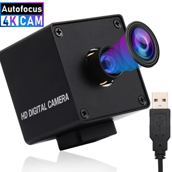 USB-камера с Автофокусом 4K с Мини-Металлическим Корпусом IMX415 Sensor Mini UVC PC Webcam Plug Play для Windows Linux Android Mac OS
