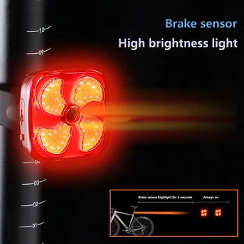 Новый Велосипедный светодиодный Интеллектуальный Датчик автоматического Торможения, Водонепроницаемый USB-зарядка, задний фонарь для велоспорта, задний фонарь для велосипеда, Предупреждающий Задний фонарь для велосипеда