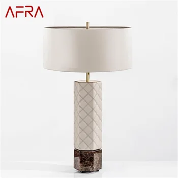 Настольная лампа AFRA Postmodern, модная светодиодная настольная лампа, простая кожа для домашнего декора спальни Гостиной