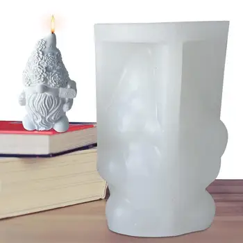 Форма для свечей Рождественская 3D Форма для свечей Gnome Design Смола Эпоксидная форма DIY Литье Ароматерапевтических восковых свечей для украшения вечеринок