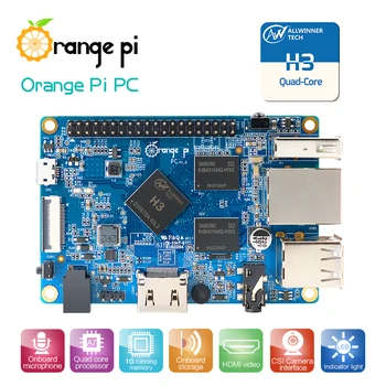Одноплатный компьютер Orange Pi PC 1GB H3 с поддержкой четырехъядерных процессоров Android, Ubuntu, Debian Image