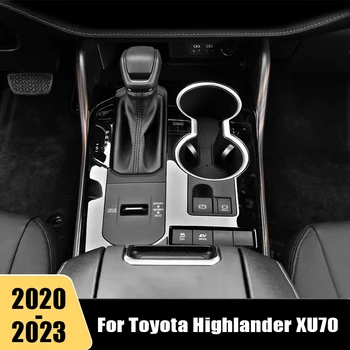 Панель Переключения Передач Автомобиля Декоративная Полоса Наклейки Отделка Для Toyota Highlander XU70 2020 2021 2022 2023 Аксессуары Для Укладки Интерьера