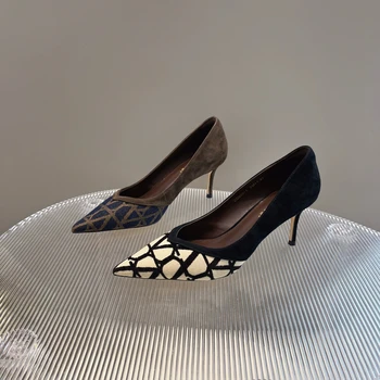 Пикантные женские босоножки на высоком каблуке, Новые летние дизайнерские вечерние туфли с острым носком, элегантные женские туфли на каблуке