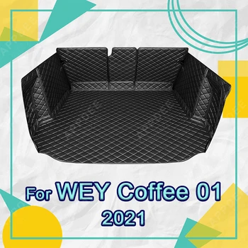 Автоматический коврик для багажника с полным покрытием для WEY Coffee 01 2021, Кожаная накладка для багажника Автомобиля, Аксессуары для защиты салона грузового лайнера